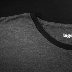 Bigdude Cut & Sew 2 Tone T-Shirt Black/Charcoal -Bigdude 00618d40 img 8129