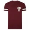 Bigdude Cut & Sew Lion Print T-Shirt Burgundy -Bigdude 01e4161d bd23ts14 10 1
