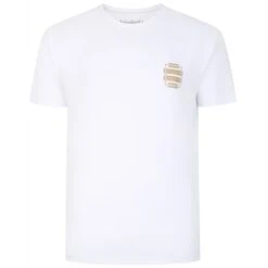 Bigdude Twin Pack Abstract Print T-Shirts Black/White -Bigdude 03c689ff twinpackteeabstract white 1