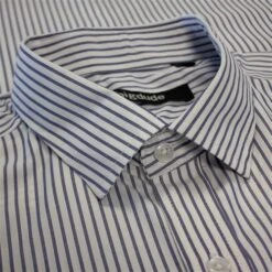 Bigdude Striped Short Sleeve Shirt Blue/White -Bigdude 043c4bd5 img 8780
