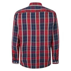 Bigdude Long Sleeve Check Shirt Red -Bigdude 04543751 bd23ls20 08 2