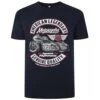 Bigdude Motorcycle Print T-Shirt Navy -Bigdude 0600dffd nocodenavymotorcycle 1