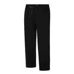 Bigdude Open Hem Joggers With Zip Black