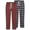 Bigdude Twin Pack Woven Pyjama Pants Blue/Burnt Orange -Bigdude 092883e5 bd23pj14 58 red pack