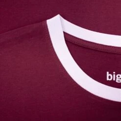 Bigdude Contrast Stripe T-Shirt Burgundy -Bigdude 09fcad19 img 8317