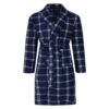 Bigdude Check Fleece Dressing Gown Navy -Bigdude 0b821654 bd23br01 02 navy 1