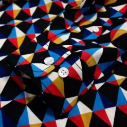 Bigdude Abstract Print Long Sleeve Poplin Shirt Black -Bigdude 0c0f8161 img 8758