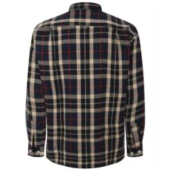 Bigdude Long Sleeve Check Flannel Shirt Navy -Bigdude 0c66ebcd bd23ls04 05 2