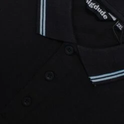 Bigdude Tipped Polo Shirt Black/Blue -Bigdude 0de4bae8 img 8235