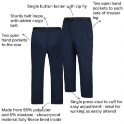 Bigdude Outdoor Showerproof Pants Navy -Bigdude 10252690 05