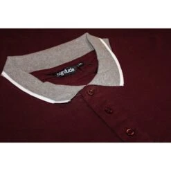 Bigdude Las Vegas Pique Polo Burgundy -Bigdude 124ec895 img 1247