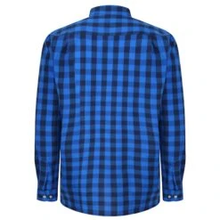 Bigdude Gingham Long Sleeve Shirt Blue -Bigdude 14857b6c bd23ls07 04 2
