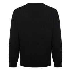 Bigdude Plain V-Neck Knitted Cardigan Black -Bigdude 14925d89 bd21car01 01 black