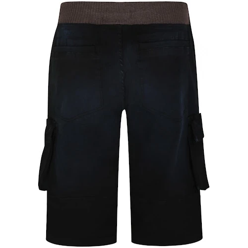 Bigdude Jersey Waistband Denim Shorts Black 6 Bigdude Jersey Waistband Denim Shorts Black - Image 4