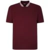 Bigdude Grandad Tipped Collar Polo Shirt Burgundy -Bigdude 17bbd055 burgundysmallpolo 1