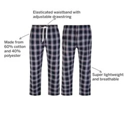 Bigdude Woven Checked Pyjama Pants Navy/Red -Bigdude 18c01d1b 12