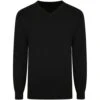 Bigdude Plain V Neck Knitted Jumper Black -Bigdude 1aff2c06 v neck20jumper black 1