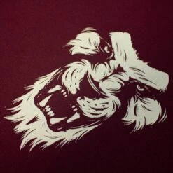 Bigdude Cut & Sew Lion Print T-Shirt Burgundy -Bigdude 1b51b050 img 8642