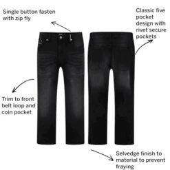 Bigdude Selvedge Ridge Jeans Black Wash -Bigdude 1bbdaa17 036