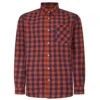 Bigdude Gingham Long Sleeve Shirt Orange -Bigdude 1d16d163 bd23ls07 01 1