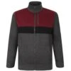 Bigdude Full Zip Colour Block Jacket Charcoal -Bigdude 1dd172a4 ziptop burgundy 1