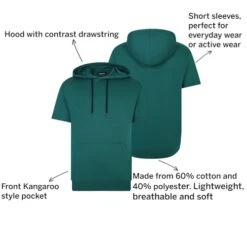 Bigdude Short Sleeve Hoody Green -Bigdude 1de18c93 02