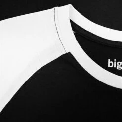 Bigdude Contrast Raglan Sleeve T-Shirt Black/White -Bigdude 1fc6376c img 8315
