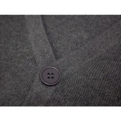 Bigdude Plain V-Neck Knitted Cardigan Charcoal -Bigdude 24b5f92c img 4728