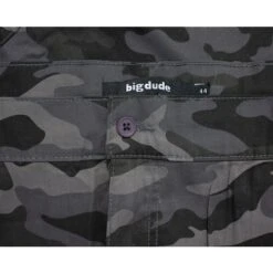 Bigdude Elasticated Waist Cargo Camo Shorts Charcoal -Bigdude 2ab1d8ff img 7103