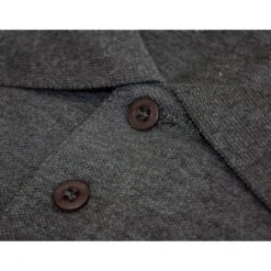 Bigdude Long Sleeve Polo Shirt Charcoal Marl -Bigdude 2bc41b5b lsp2