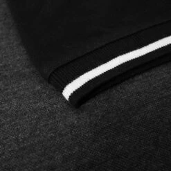 Bigdude Colour Block Zipped Polo Shirt Black/Charcoal -Bigdude 2dcd9a64 img 8685