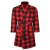 Bigdude Soft Flannel Dressing Gown Red -Bigdude 2f48a6d9 bd21pj13 02 1