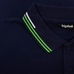 Bigdude Designer Tipped Polo Shirt Navy -Bigdude 3196b1d2 img 8375