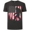 Bigdude Stars & Stripes Print T-Shirt Charcoal -Bigdude 351dbc2c 1bd23ts21 1
