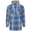Bigdude Hooded Check Flannel Shirt Blue -Bigdude 3572ae12 bd23ls03 03 1.jpg20edited