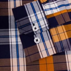 Bigdude Long Sleeve Check Shirt Orange -Bigdude 373563e1 img 8842