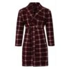 Bigdude Check Fleece Dressing Gown Burgundy -Bigdude 3a133324 bd23br01 10 burgundy 1