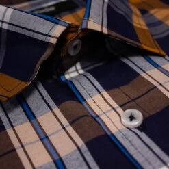 Bigdude Short Sleeve Check Shirt Orange -Bigdude 3a14894c img 8839