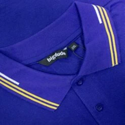 Bigdude Designer Tipped Polo Shirt Cobalt Blue -Bigdude 3b354ec8 img 8384
