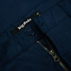 Bigdude Stretch Twill 3/4 Length Cargo Shorts Navy -Bigdude 3b8b54e0 img 7465