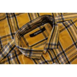Bigdude Summer Long Sleeve Flannel Shirt Yellow -Bigdude 4160884c bd23ls01 21