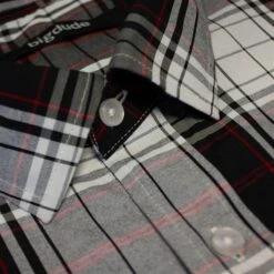 Bigdude Short Sleeve Check Shirt Black -Bigdude 41bc98d6 img 8846