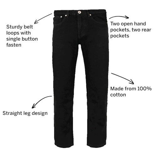 Bigdude Regular Fit Jeans Black 5 Bigdude Regular Fit Jeans Black - Image 3