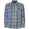 Bigdude Summer Long Sleeve Flannel Shirt Blue -Bigdude 4763c909 bd23ls01 20 blue 1