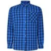 Bigdude Gingham Long Sleeve Shirt Blue -Bigdude 48550593 bd23ls07 04 1