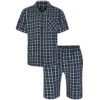 Bigdude Woven Checked Pyjama Set Navy/Blue -Bigdude 49bedc53 bd23pj06 0720set