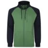 Bigdude Contrast Raglan Full Zip Hoody Deep Green/Navy -Bigdude 4aaccdf8 ziphoody green 1201