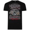 Bigdude Vintage Car Print T-Shirt Black -Bigdude 4b008bdd bd23ts16 01 1