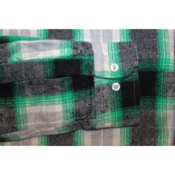 Bigdude Summer Long Sleeve Flannel Shirt Green -Bigdude 4cf11aae bd23ls01 13 2
