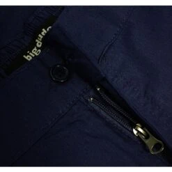 Bigdude Light Weight Elasticated Waist Cargo Shorts Navy -Bigdude 4dd31934 img 7848